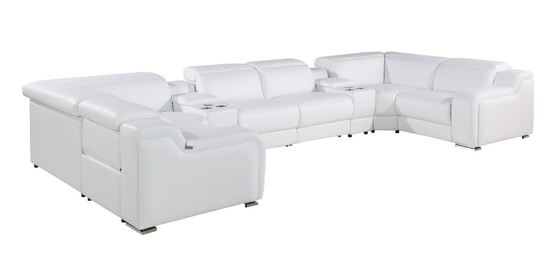 1116 - 8-Piece U-Shaped Sectional Sofa In With 2 Power Recliners & Power Headrests