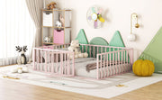Metal Floor Bed Frame With Fence And Door - R&R Furniture Gallery (Fountain Valley, CA)