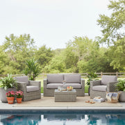 Wicker Seating Group Set With Table And Cushions - R&R Furniture Gallery (Fountain Valley, CA)