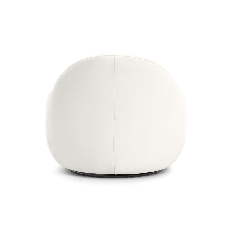 TOV Furniture Tiago swivel chair with a modern design, featuring a cushioned seat and a metal base in a sleek, contemporary style.