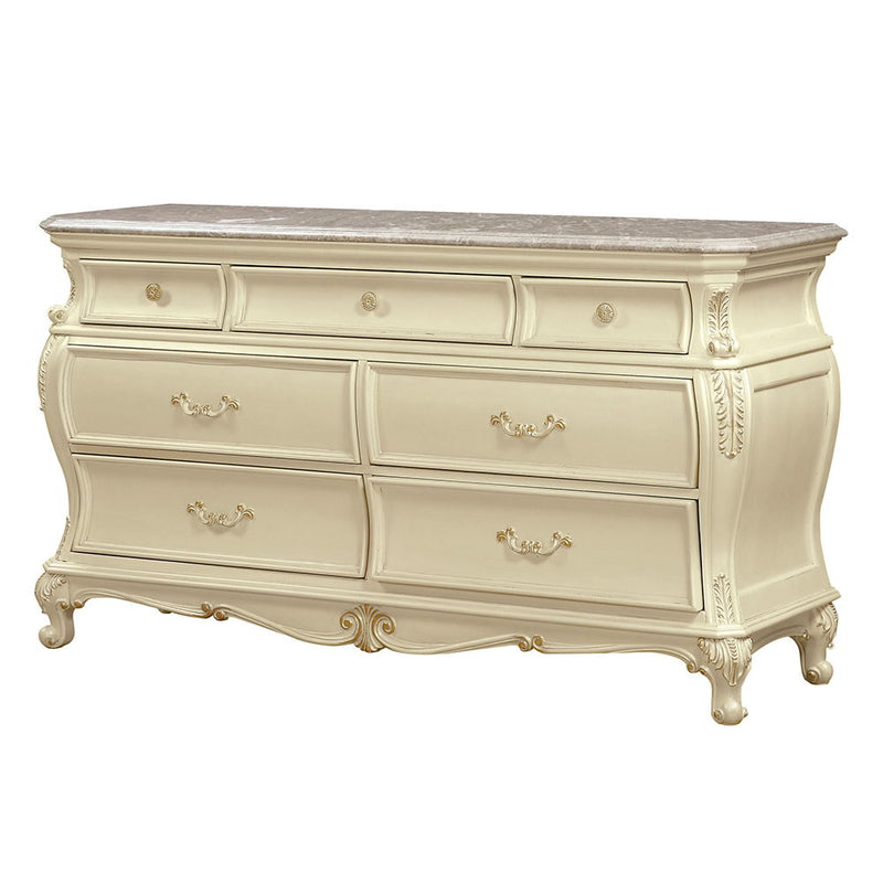 Chantelle - Dresser - Pearl White Finish - R&R Furniture Gallery (Fountain Valley, CA)