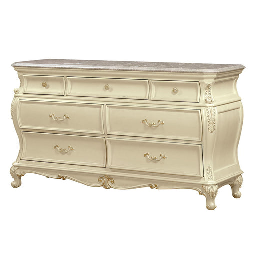 Chantelle - Dresser - Pearl White Finish - R&R Furniture Gallery (Fountain Valley, CA)