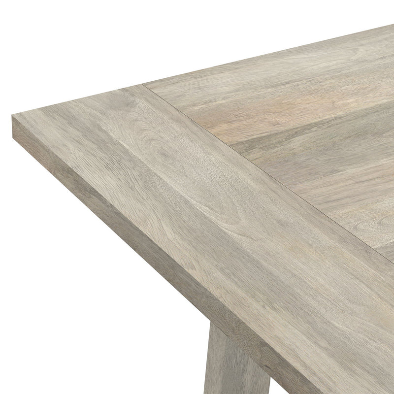 Simpli-Home Whitley dining table with wooden finish, rectangular shape, and sturdy legs, ideal for kitchen or dining room settings.