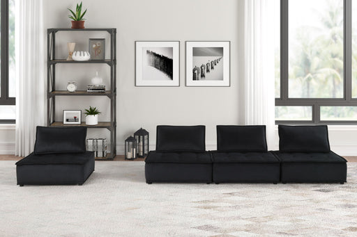 Lilola Home Anna modular sofa sectionals in neutral fabric, showing the sectional with multiple seating sections and plush cushions.