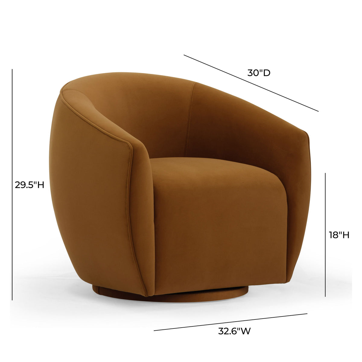 Jordan - Velvet Swivel Chair - R&R Furniture Gallery (Fountain Valley, CA)