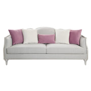 Kasa - Sofa With 5 Pillows - Beige Linen & Champagne - R&R Furniture Gallery (Fountain Valley, CA)