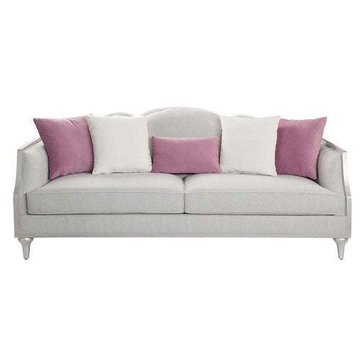 Kasa - Sofa With 5 Pillows - Beige Linen & Champagne - R&R Furniture Gallery (Fountain Valley, CA)