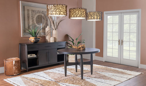 Koko Round Acacia Wood Dining Table in Minx - R&R Furniture Gallery (Fountain Valley, CA)