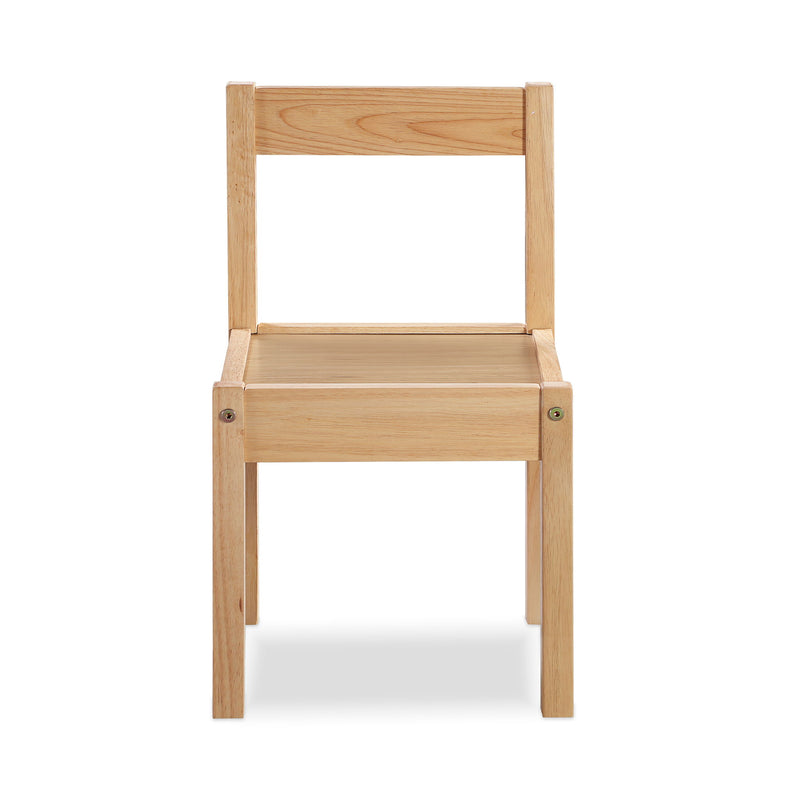 Della - 3 Piece Solid Wood Kids Table & Two Chair Set - Natural - R&R Furniture Gallery (Fountain Valley, CA)