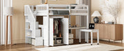 Loft Bed With Stairs, Bookshelf, Drawers, Desk & Wardrobe, Space Saving Multifunctional Furniture - R&R Furniture Gallery (Fountain Valley, CA)