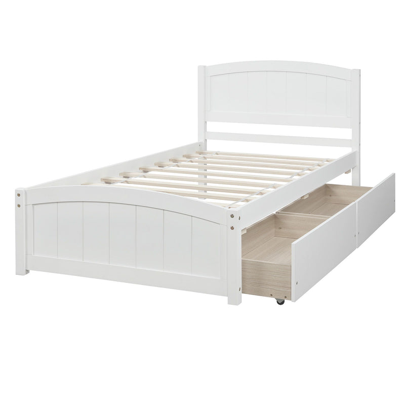 Platform Bed & Headboard, Footboard And Wood Slat Support - R&R Furniture Gallery (Fountain Valley, CA)