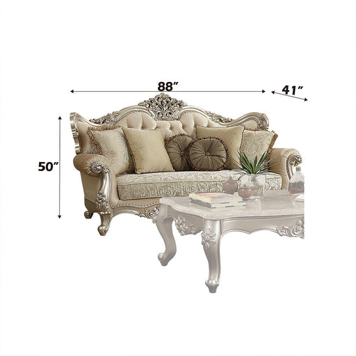 Bently - Sofa With 7 Pillows (Same Lv01579) - Fabric & Champagne - R&R Furniture Gallery (Fountain Valley, CA)