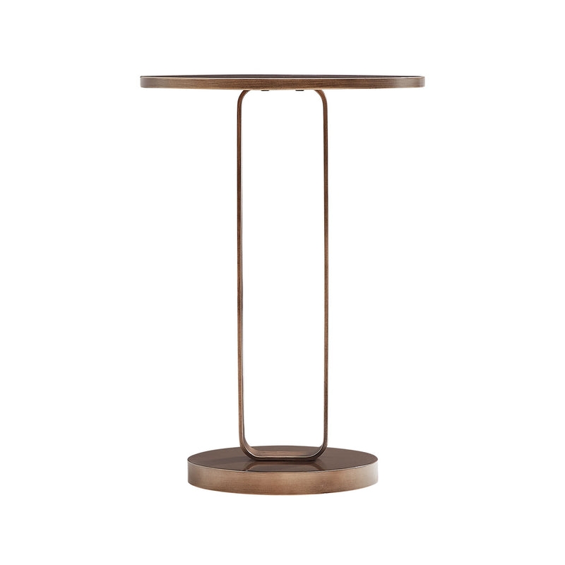 Tareel - Round Accent Table With Open Oval Pedestal - Antique Bronze - R&R Furniture Gallery (Fountain Valley, CA)