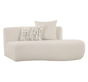 Weldon - Modern Off-White Fabric Curved Sectional Sofa — view 5