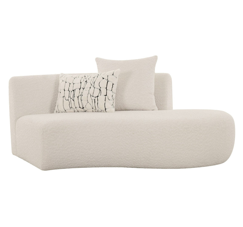 Weldon - Modern Off-White Fabric Curved Sectional Sofa — view 5