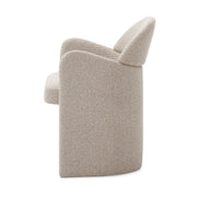Ashley - Modern Beige Fabric + Brushed Brass Dining Chair — view 2