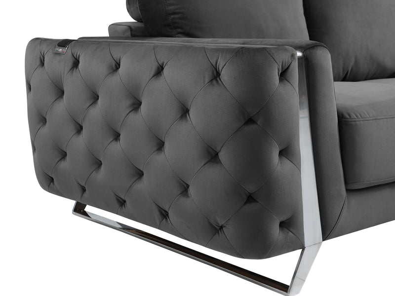1051 - Contemporary Velvet Chair - R&R Furniture Gallery (Fountain Valley, CA)