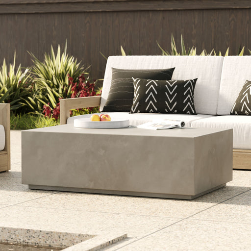 Fresno - Modern Grey Concrete Coffee Table — view 2