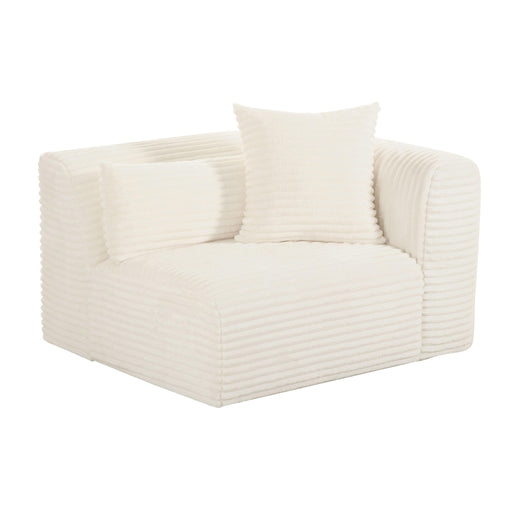 Tarra - Fluffy Oversized Corduroy Modular Corner Chair - R&R Furniture Gallery (Fountain Valley, CA)