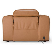 Sandstone - Modern Brown Leather Electric Recliner Chair — view 5