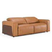 Sandstone - Modern Brown Leather Sofa Set w/ Electric Recliners — view 3