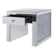 Noralie - 24" Square End Table - Mirrored & Faux Diamonds - R&R Furniture Gallery (Fountain Valley, CA)