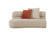 Knight - Modern Beige Fabric Curved Sectional Sofa — view 3