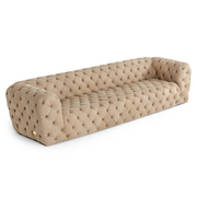 Ellington- Italian Beige Nubuck Leather 4-Seater Sofa — view 2