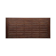 Outdoor dining table with wooden frame and slat top by Noble House, ideal for outdoor patios and garden dining spaces.