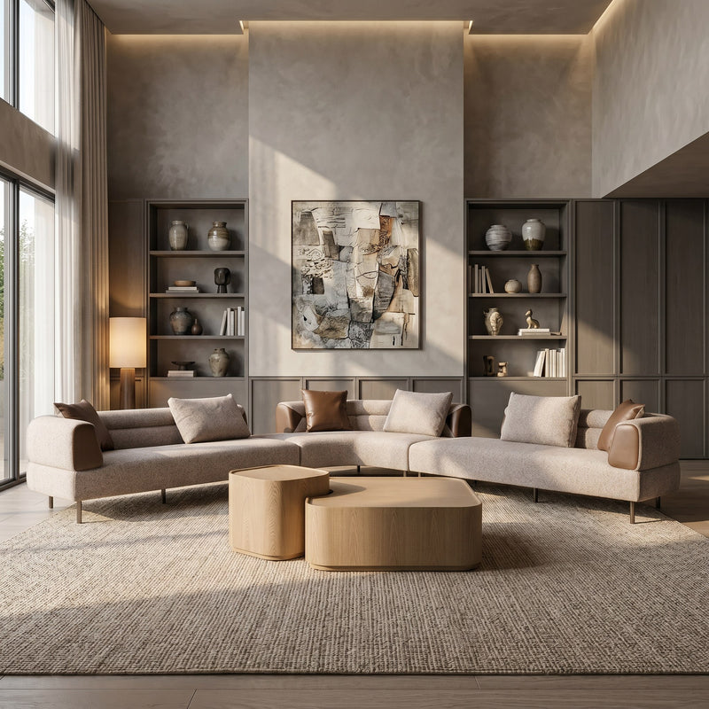 Quillen - Modern Natural Ash Nesting Coffee Table Set — view 5