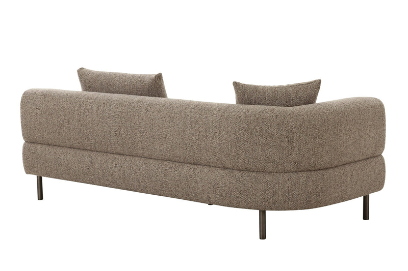 Plume - Modern Brown Fabric Sectional Sofa — view 4