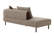 Plume - Modern Brown Fabric Sectional Sofa — view 5