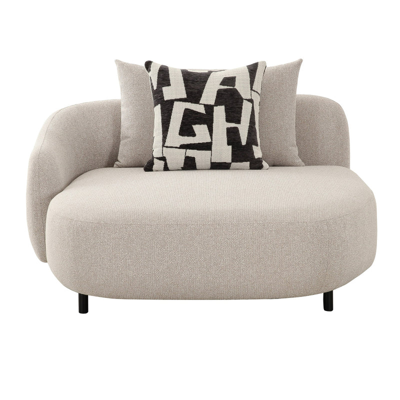 Marge - Contemporary Beige Sectional Sofa — view 3