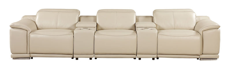 9762 - 5-Piece Modular Power Reclining Sofa And Loveseat Set With 3 Power Recliners In