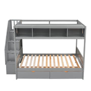Bunk Bed With Shelfs, Storage Staircase And 2 Drawers - R&R Furniture Gallery (Fountain Valley, CA)
