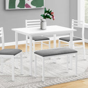 Contemporary 8th Street 5-piece small rectangular dining set with table and chairs, modern design for dining room use