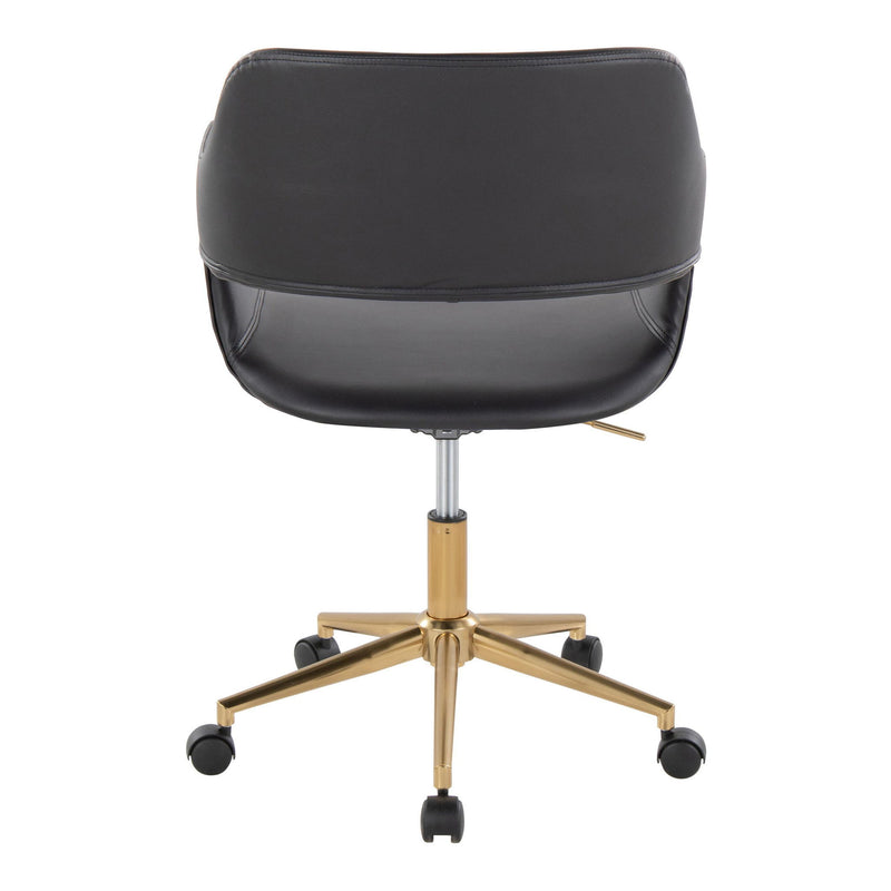 Contemporary Margarite task chair by Lumi Source with a sleek design, cushioned seat, and adjustable height for modern office use.