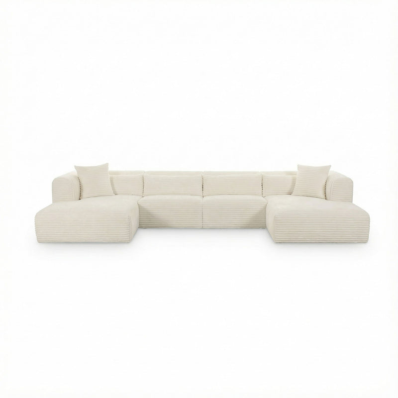 Tarra - Fluffy Oversized Corduroy Modular Sectional - R&R Furniture Gallery (Fountain Valley, CA)