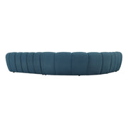 Yolonda - Dark Teal Fabric Sectional Sofa — view 4