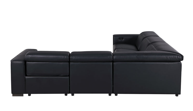 1208 - Leather Reclining Set (Sofa & Loveseat With 4 Power Recliners)