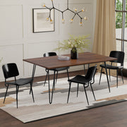 Simpli-Home Hunter square tabletop dining table with wooden finish, ideal for modern dining rooms.