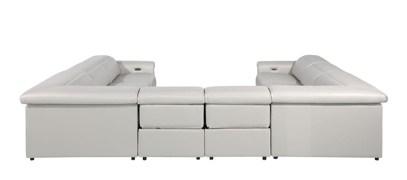 1126 - 8-Piece U-Shaped Sectional Sofa In With 4 Power Recliners & Power Headrests