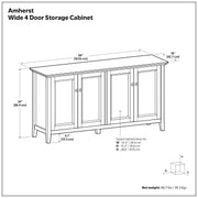 Amherst - 4 Door Storage Cabinet - R&R Furniture Gallery (Fountain Valley, CA)