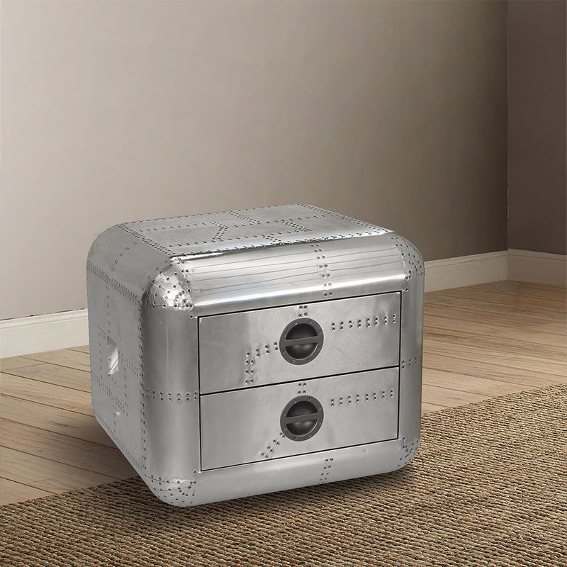 Brancaster - 22" End Table - Aluminum - R&R Furniture Gallery (Fountain Valley, CA)
