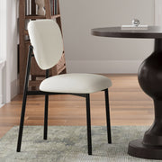 Modern Upholstered Dining Chairs With Metal Legs (Set of 2) - Beige - R&R Furniture Gallery (Fountain Valley, CA)