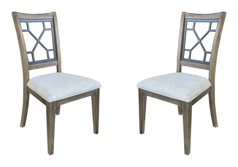 Sundance Dining - Grid Dining Chair (Set of 2) - Sandstone - R&R Furniture Gallery (Fountain Valley, CA)