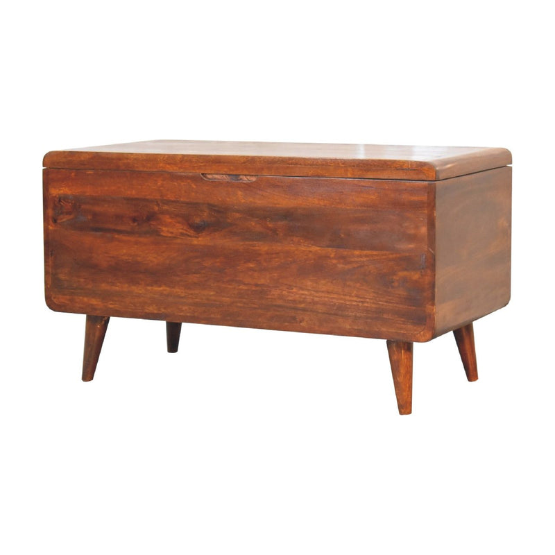 Curved Blanket Box - Chestnut - R&R Furniture Gallery (Fountain Valley, CA)