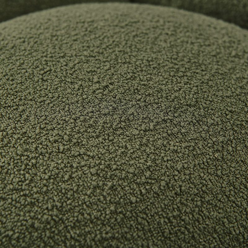 Yolonda - Modern Curved Green Fabric Chair — view 5