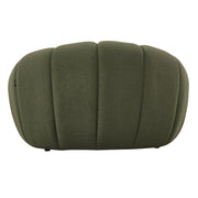 Yolonda - Modern Curved Green Fabric Chair — view 3