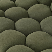 Yolonda - Modern Curved Green Fabric Sofa — view 4